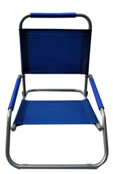Seasonal Trends F2S018-BLUE Beach Chair, 18.1 in W, 23 in D, 21.65 in H, Steel Frame, Sliver Frame